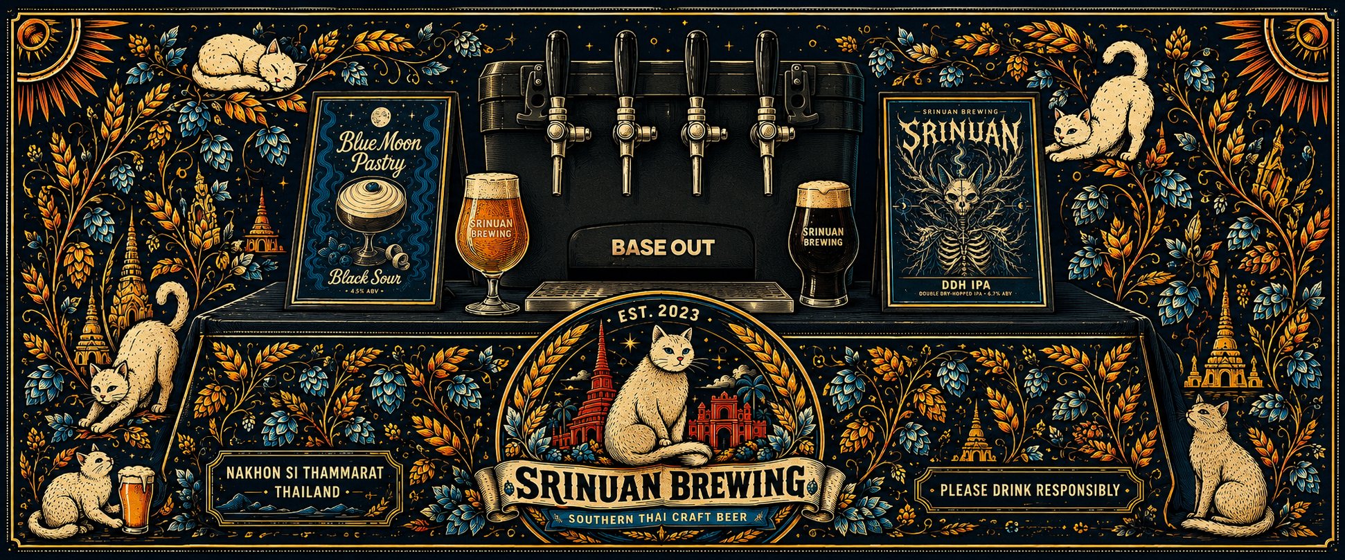 Srinuan Brewing draft beer booth